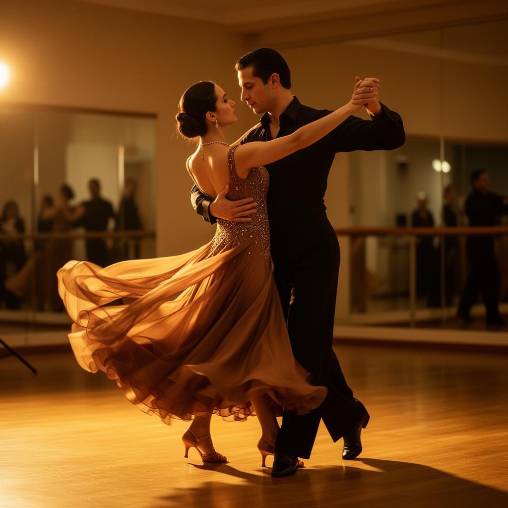 Elegant argentinsk tango dansas på Mölndals Dansskola